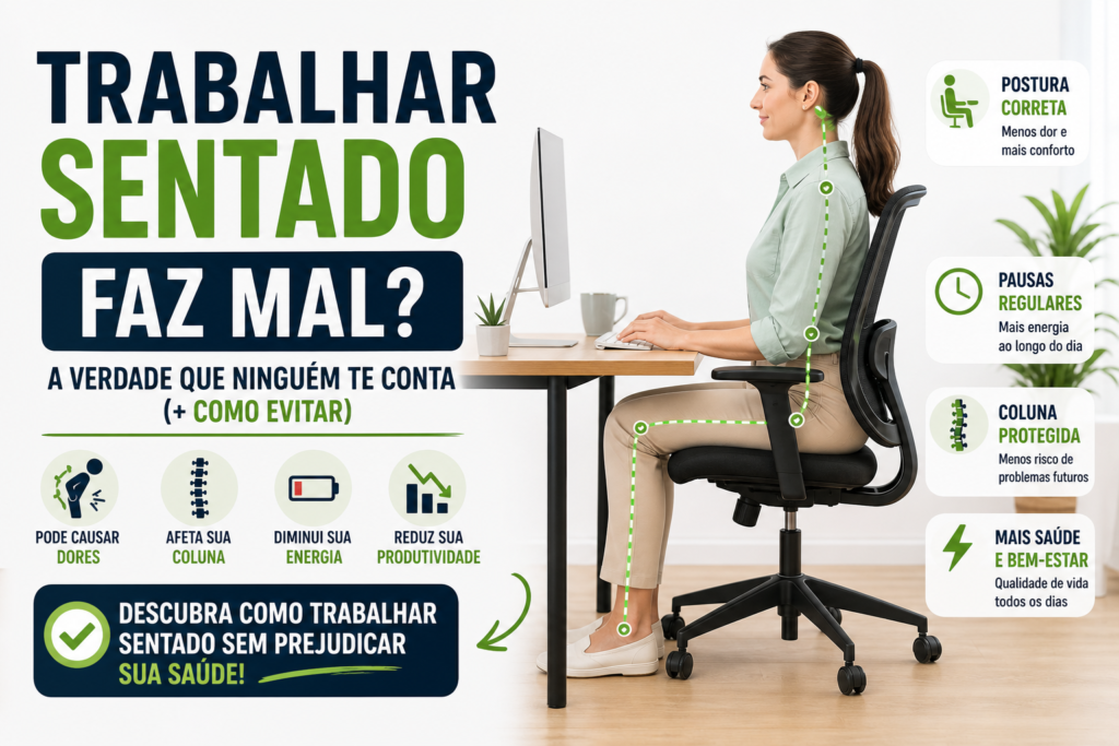 Trabalhar Sentado Faz Mal? A Verdade Que Ninguém Te Conta (+ Como Evitar)